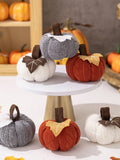 Yeknu 1PC home decoration ornaments Thanksgiving Harvest Day knitted pumpkin can be used as ornaments, banners, banners, and flags