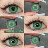 Yeknu New Style Colored Lenses for Fashionable Eyes Green Color Contact Lenses for Eyes Lenses Annual Lens Eye Cosmetics 1 pair