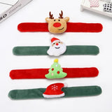 Yeknu 1PC LED Christmas Slap Circle Bracelet Clap Circle Elderly Santa Claus Elk Adult Children Christmas Gifts Christmas Decorations