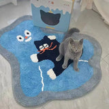 Yeknu Cartoon Cute Room Living Room Bedroom Bedside Carpet Healing Line Plush Rug Cloakroom Decoration Ins Floor Mat