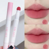 Yeknu Matte Lip Mud Air Cushion Lips Cream Brick Red Lip Glaze Powder  Lipstick Pen Non-Stick Cup Female Lip Tint Korean Makeup