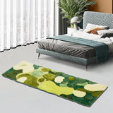 Yeknu Long Tufting Moss Rug Fluffy Bedside Living Room Carpet Function Bedroom Floor Green Mat Anti Slip Foot Pad Aesthetic Home Decor