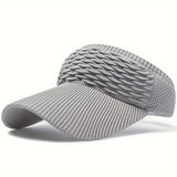 Yeknu 1pc Women Anti-UV Sun Hats Breathable Adjustable Empty Top Visor Caps for Tennis Golf Running Travel Beach Sport Outdoor Hat