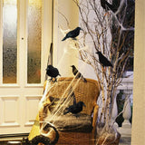 Yeknu Halloween Decoracion Simulation Black Crow Raven Bird Repellent Pest Control Pigeon Repellent Garden Decoration Outdoor