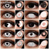 Yeknu Colored Contact Lenses For Eyes 1Pair Cosplay Anime Lens Yearly Cosmetics Contact Lenses Halloween Lenses Beauty Makeup