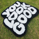 Yeknu Tufted You Look Good Rug Custom Handmade Rug, Tufted Rug, Living Room Rug, Rug For Funny Bedroom, Cute Fun Bath Mat