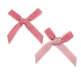 Yeknu (50 Pcs/pack)5*5cm Velvet Bow Flesh Pink Colourful Ribbon Bows Small Size Polyester Satin Ribbon Bow Flower DIY Craft Decoration