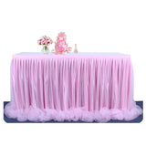 Yeknu Tulle table skirt high-end gold-rimmed mesh wedding New Year's party decoration hotel supplies mesh table skirt table cover