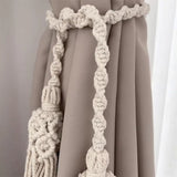 Yeknu Handwoven Macrame Curtain Tie Backs Cotton Rope Tassels Pendant Curtain Strapping  Bohemia Curtain Accesorios Wall Decoration