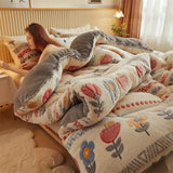 Yeknu Autumn and Winter Double Face Quilt Snow Velvet Milk Velvet Winter Quilt Thickened Quilt Core Single Double Bedding