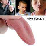 Yeknu Steel Needle Tongue Piercing Magician Props Halloween Fool's Day Trickery Toys Fake Simulation Magic Realistic Fake Tongue Prank