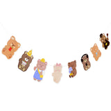 Yeknu Brown Teddy Bear Happy Birthday Letter Banner Garland For Kids Boy Girl Birthday Party Decoration Supplies Hanging Flags