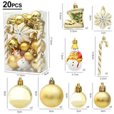 Yeknu Christmas Tree Balls Red Candy Cane Hanging Ornament Big Pendants Set Christmas Decorations For Home 2024 Natal Navidad New Year