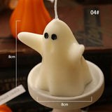 Yeknu Halloween Ghost Candle Creative Ornaments Atmosphere Candle With Spooky Design Luxury Gift Fragrance Candle Party Desktop Decor