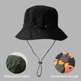 Yeknu 1pc waterproof outdoor hat, foldable sun protection quick drying casual fisherman hat for fishing climbing climbing