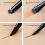 Yeknu Natural Eye Makeup Brushes Set Eyeshadow Brush Eyebrow Contour Eyeliner Brush Women Eyes Cosmetic Blending Detail Make Up Tools