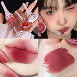 Yeknu Matte Mousse 3 Colors Canned Lipstick Set Velvet Non-stick Lip Mud Long Lasting Waterproof Sexy Red Lip Gloss Tinted Cosmetics