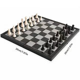 Yeknu 1pc Foldable Magnetic International Chess Set With Plastic Chessboard Board Game , Ideal Tabletop Game For Family, Gathering