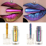 Yeknu Green Blue Shiny Metallic Optical Chameleons Lip Gloss Glossy Face Decor Liquid Eyeshadow Lipstick Glitter Shimmer Cosmetic