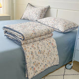 Yeknu Summer Quilt French Style Comforter Quilt Flora  Household Machine Washable Suitable Cool and Refreshing이불  Blanket