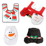 Yeknu New Cute Christmas Toilet Seat Covers Creative Santa Claus Bathroom Mat Xmas Supplies for Home New Year Navidad Gift Decor