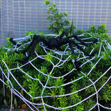 Yeknu 1.5M 2.5M Halloween Giant Spider Web Decoration Black White Stretchy Cobweb Party Indoor Outdoor Haunted House Home Decoration