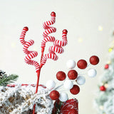 Yeknu 1/2/4 pcs Christmas Tree Candy Canes - Festive Wool Candy Roll Decoration for Christmas, New Year and Winter Holidays