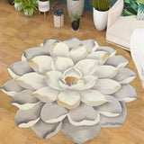 Yeknu Special-Shaped New Flower Soft Floor Mat Purple Peony Art Rug Cushion Rugs For Bedroom Table Living Room Carpet