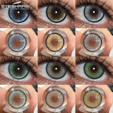 Yeknu Color Contact Lenses for Eyes 1Pair Korean Fashion Lenses Y2k Colorcon Costmetics Brown Lenses Gray Lens Green Contacts