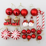 Yeknu Christmas Tree Balls Red Candy Cane Hanging Ornament Big Pendants Set Christmas Decorations For Home 2024 Natal Navidad New Year