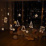 Yeknu Christmas Lights 2024 Festoon String Light Fairy Garland Curtain Decor For Holiday 2025 New Year Decoration 220V/110V/Battery