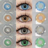 Yeknu New Style Colored Lenses for Fashionable Eyes Green Color Contact Lenses for Eyes Lenses Annual Lens Eye Cosmetics 1 pair