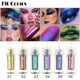 Yeknu Green Blue Shiny Metallic Optical Chameleons Lip Gloss Glossy Face Decor Liquid Eyeshadow Lipstick Glitter Shimmer Cosmetic