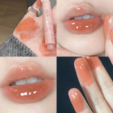 Yeknu Water-light Lip Glaze Mirror Glitter Lip Tint Long Lasting Moisturising Love Heart Shape Solid Lipstick Pen Lips Makeup Cosmetic