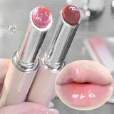 Yeknu Clear Water Light Solid Lip Gloss Jelly Pink Lip Tint Mirror Glass Lip Glaze Moisturising Lipstick Pencil Korean Makeup Cosmetic