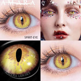 Yeknu Cosplay Blue Color Contact Lenses for Eyes Yearly Makeup Halloween Beauty Yellow Contact Lenses Eye Cosmetic