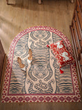 Yeknu Tiger Mat Red Doorway Carpet Bedroom Decorative Tiger Rug Kitchen Floor Mats Oversized Living Room Alfombra Tapete ковер 러그 Home