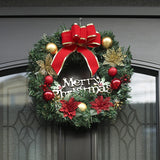 Yeknu 30cm Christmas Wreath Xmas Door Garland Hanging Oranments Merry Christmas Decoration For Home New Year Navidad Door Pendant