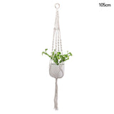 Yeknu Macrame Handmade Plant Hanger Baskets Flower Pots Holder Balcony Hanging Decoration Knotted Lifting Rope Home Garden Supplies