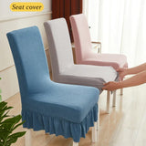 Yeknu Universal Conjoined Chair Covers Household Ornament Antiskid High Elasticity Hotel Four Seasons Seat Covers Wedding Decoration