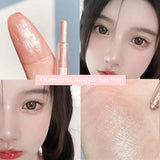 Yeknu Glitter Diamond Lying Silkworm Pen Eyeshadow Stick Waterproof Shiny Matte Brighten Silkworm Eyeliner Highlighter Pen Makeup Tool