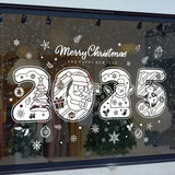 Yeknu Christmas Window Stickers Santa Claus Snowflake DIY Wall Decal Christmas Decorations For Home New Year Ornaments Gift