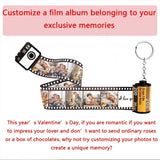 Yeknu Customized Gift 20pcs Photo Keychain for Couple Creative Family Memory Film DIY Photo Albums Birthday Valentine's Day Gift