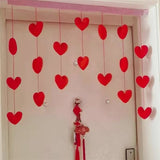 Yeknu New Heart Shaped Curtain Door Hanging Decoration Korean Style String Pendant High Beauty Curtain Partition Door Girls Room Decor