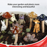 Yeknu 4Pcs Garden Mushrooms Decorations Ceramics Fairy Mushroom Ornaments Realistic Mushroom Sculpture Non-Fading Toadstool