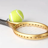 Yeknu Tennis Keychain Alloy Tennis Raclet, Ball Split Ring Keychain For Sport Lovers Team Sports Bag Chain Pendant