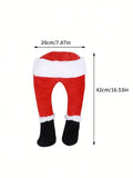 Yeknu 1pc Christmas Tree Decoration Plush Door Decoration Santa Claus Legs Christmas Tree Door Hanging Home Christmas Decoration