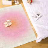 Yeknu Pink Gradient Living Room Oversized Carpets Cute Girl Bedroom Carpet Minimalist Design Rugs Comfortable Soft Plush Rug Alfombra