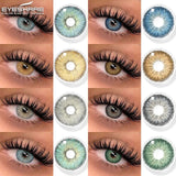 Yeknu 1Pair Color Contact Lenses for Eyes Cosmetic High Quality Blue Lenses Gray Contacts Fashion Cosmetic Green Eye Lenses