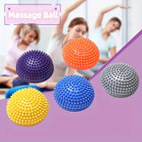 Yeknu 1pc Fitness Yoga Ball, PVC Sensory Training Ball, Half Round Ball, Balance Training Ball, Tactile Massage Ball